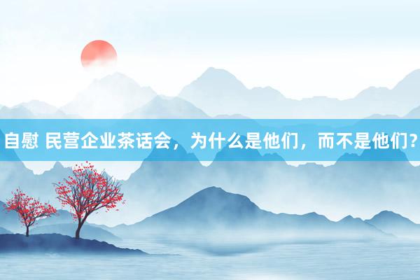 自慰 民营企业茶话会，为什么是他们，而不是他们？