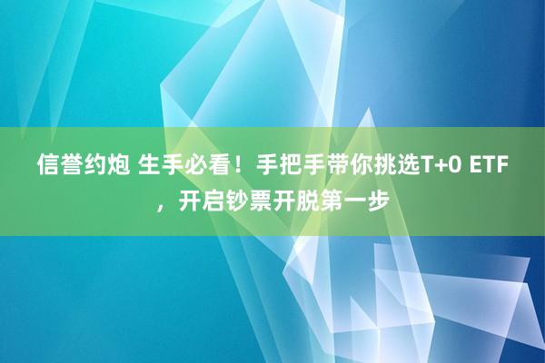 信誉约炮 生手必看！手把手带你挑选T+0 ETF，开启钞票开脱第一步