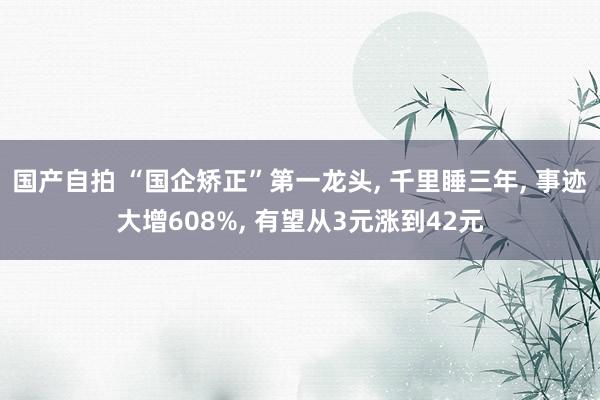 国产自拍 “国企矫正”第一龙头, 千里睡三年, 事迹大增608%, 有望从3元涨到42元