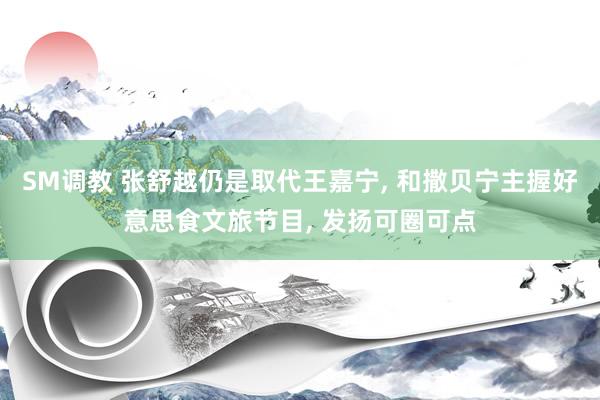 SM调教 张舒越仍是取代王嘉宁, 和撒贝宁主握好意思食文旅节目, 发扬可圈可点