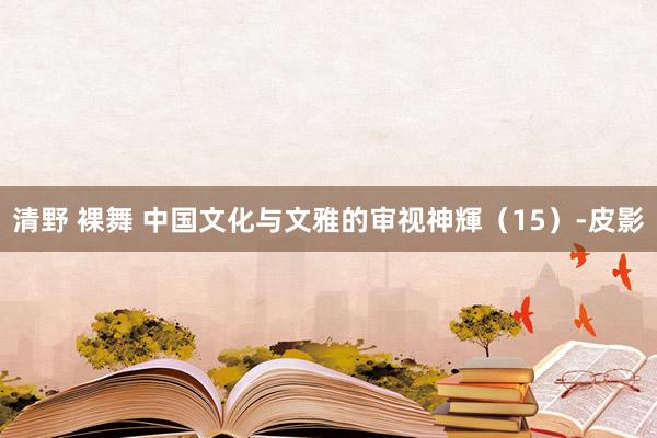 清野 裸舞 中国文化与文雅的审视神輝（15）-皮影